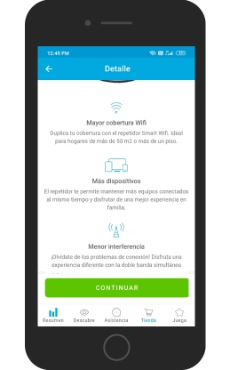 Dale clic en “Continuar al chat” para enviar el mensaje precargado