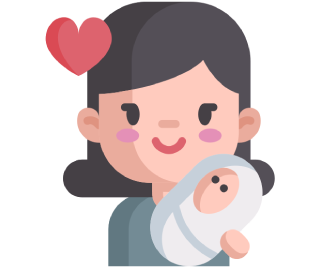 ícono de mamá y bebé