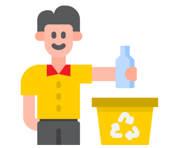 ícono reciclaje con movistar